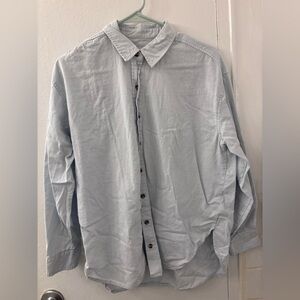 Universal Thread Pale Blue Oversized Button-Up Shirt
